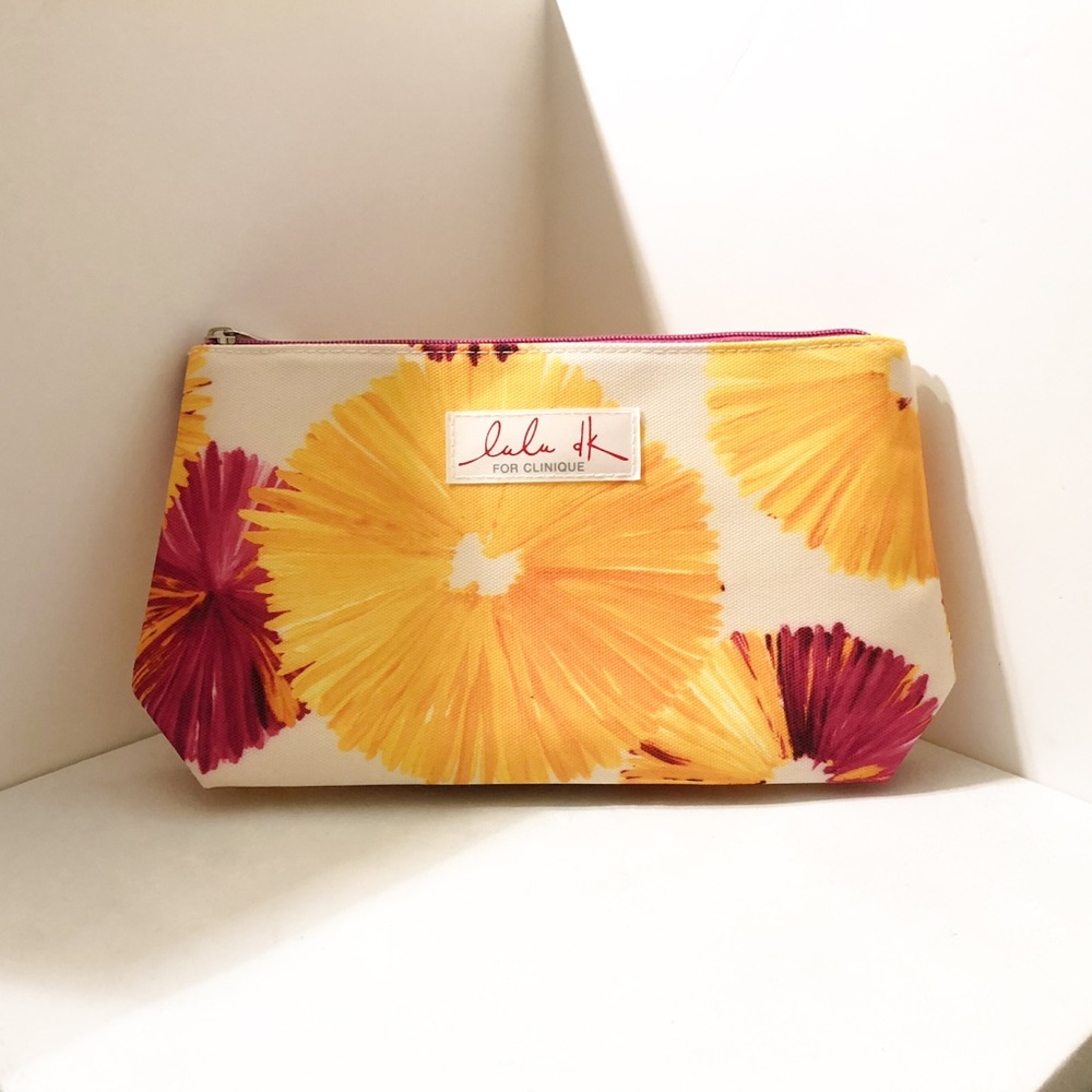 Lulu DK for Clinique Floral Print Makeup Bag